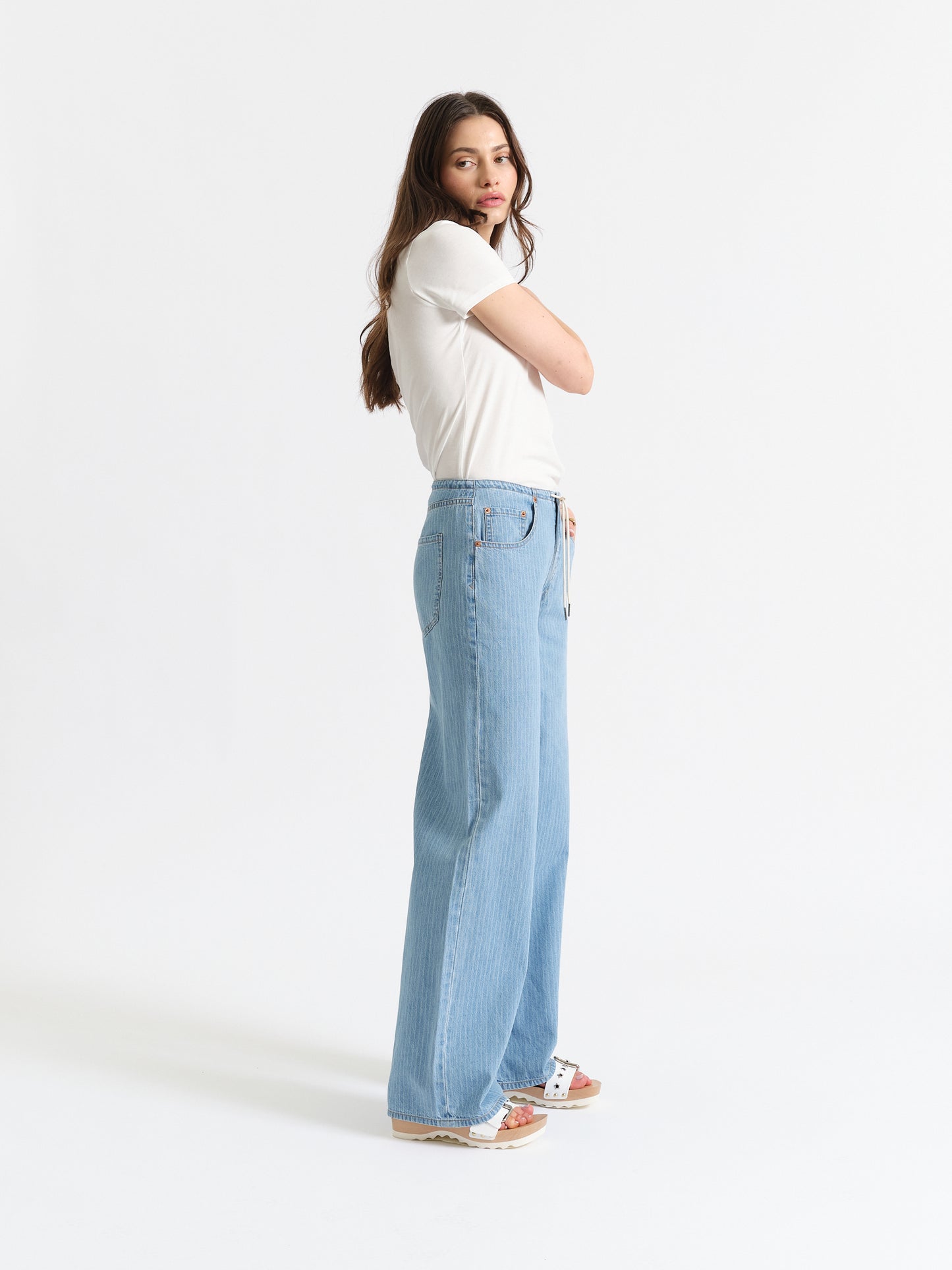 Madison Mid Rise Wide Leg in Whimsy