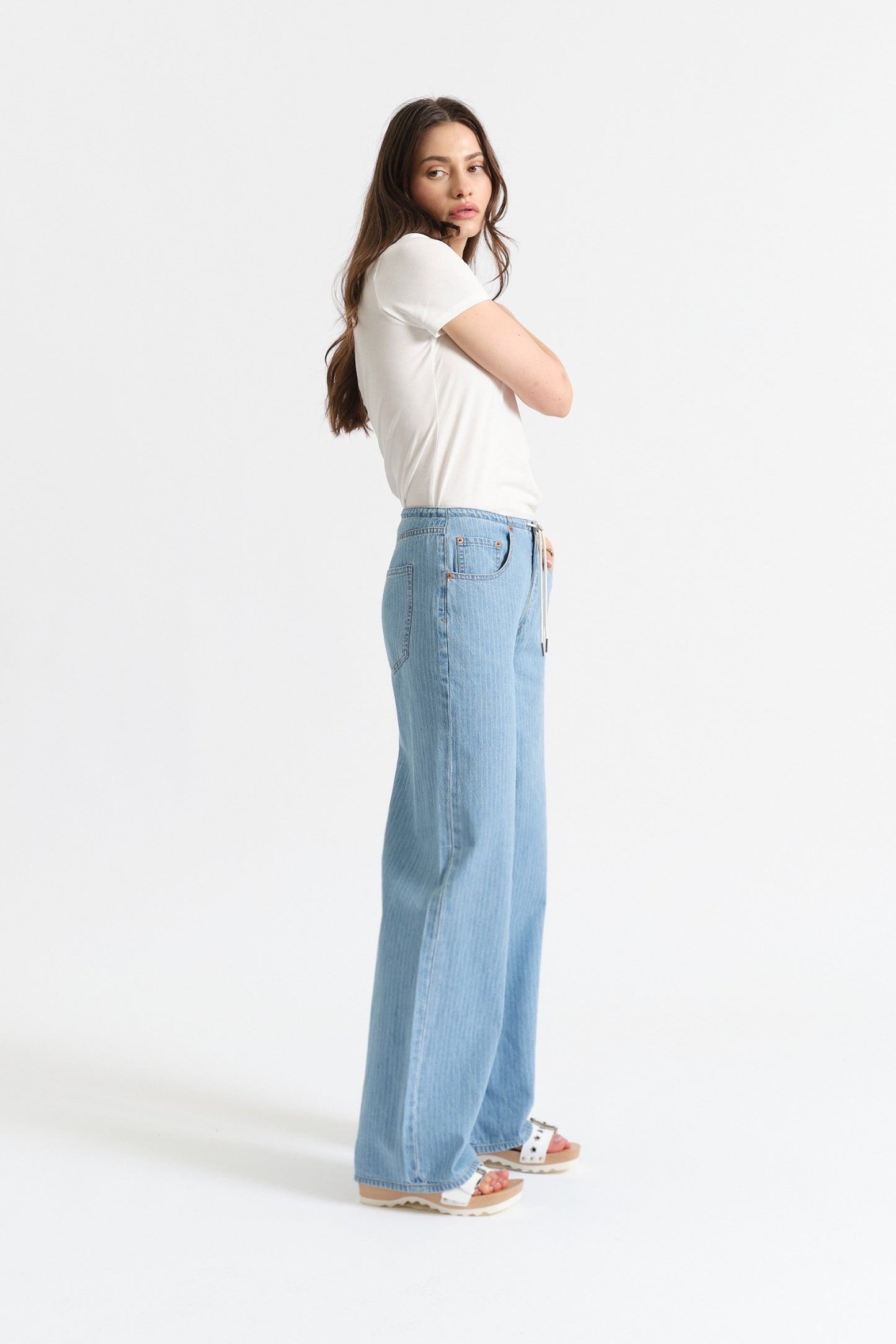 Madison Mid Rise Wide Leg in Whimsy