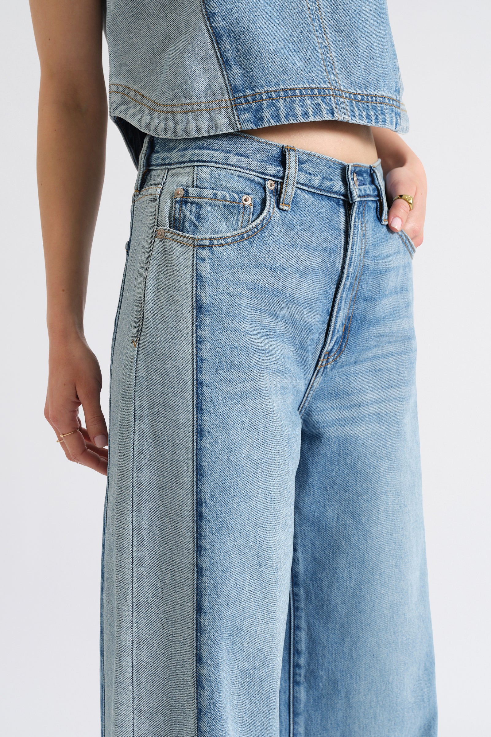 The Wanderer Mid Rise Palazzo in Coast – Daze Denim