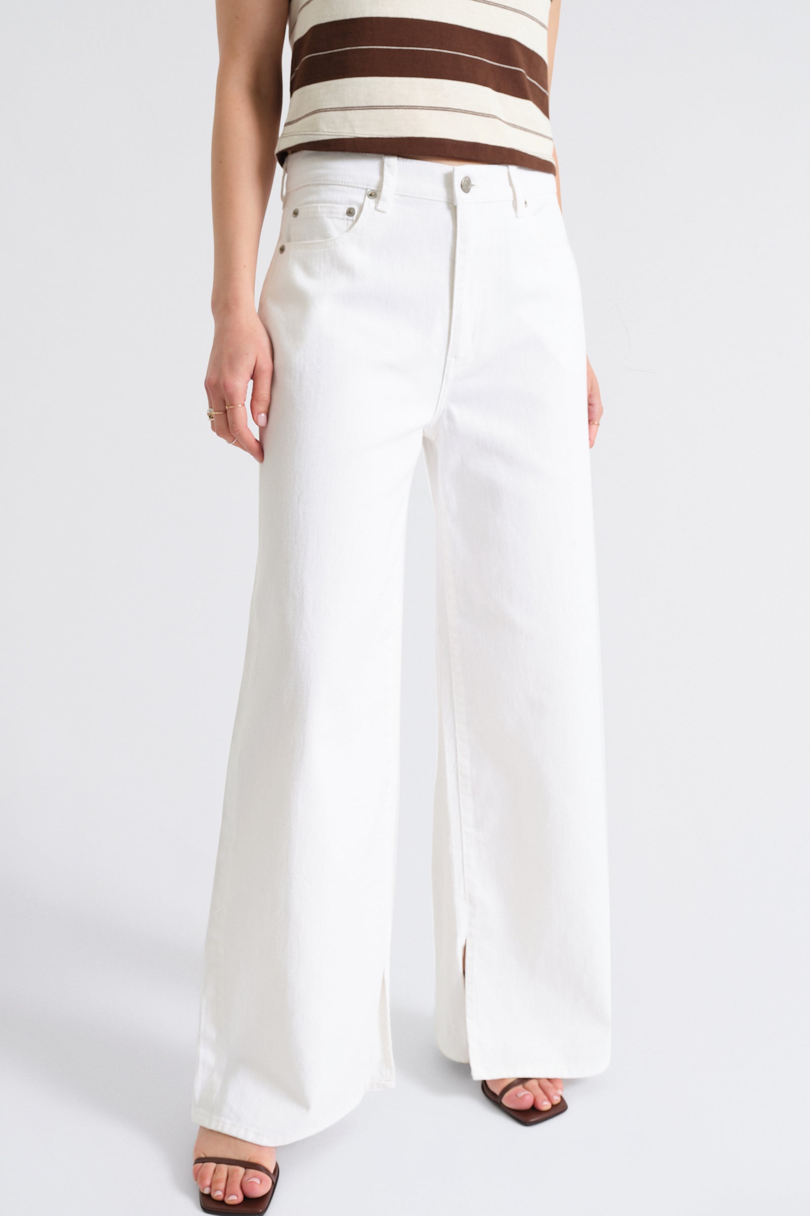 The Wanderer Mid Rise Palazzo in Lamb – Daze Denim