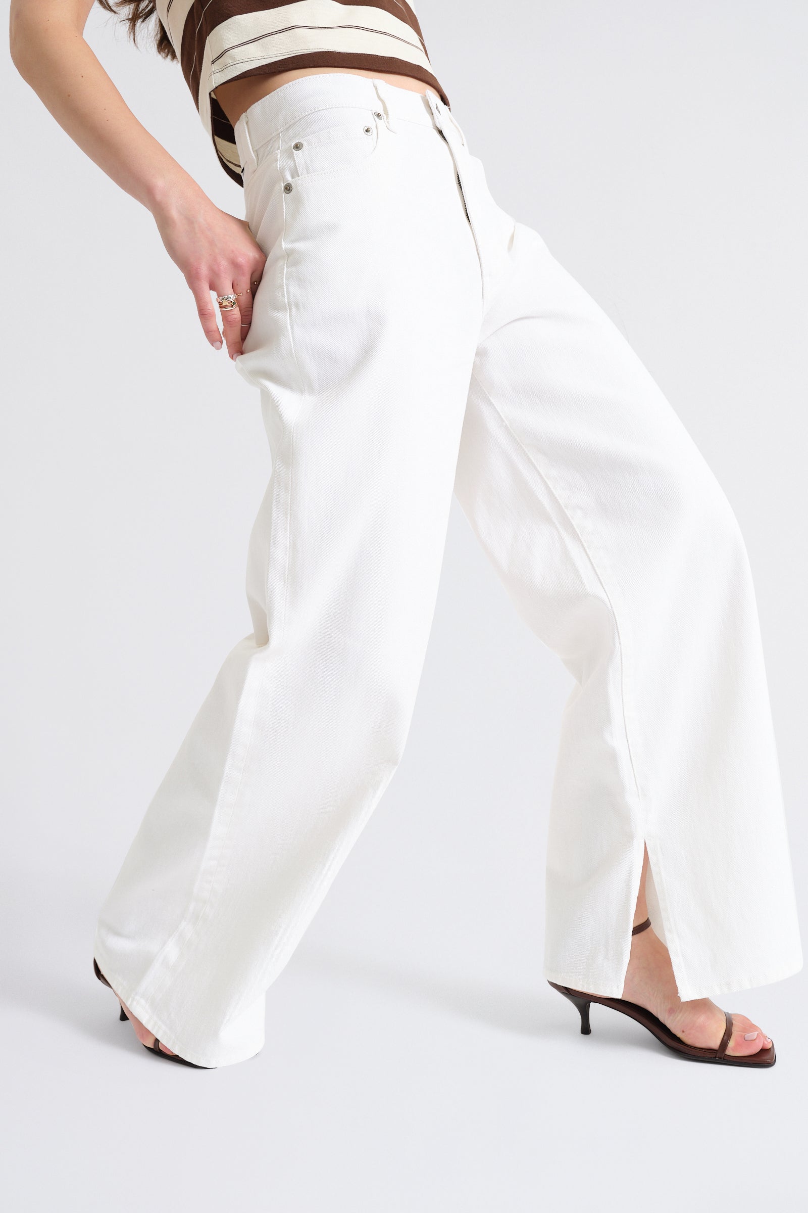 The Wanderer Mid Rise Palazzo in Lamb – Daze Denim
