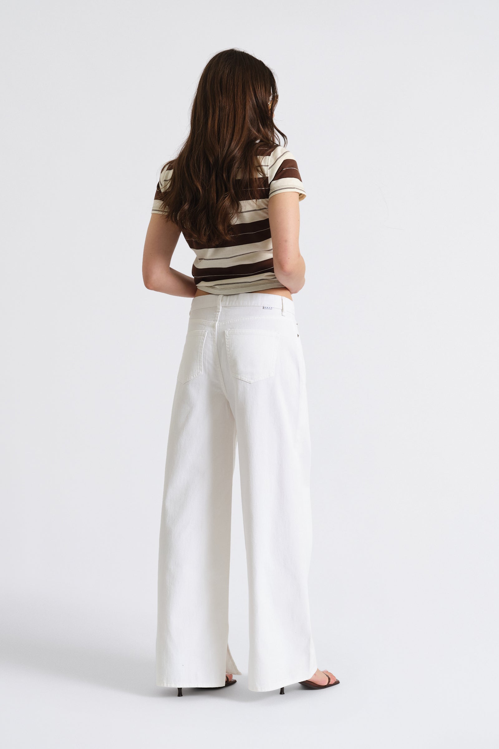 パンツ digne high-waist pants 02 The Wanderer Mid Rise Palazzo in Lamb – Daze Denim