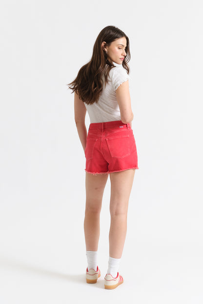 Troublemaker High Rise Short in Chili Pepper