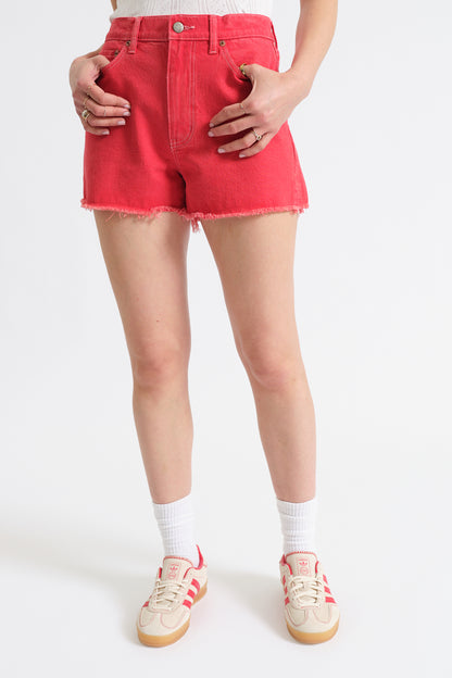 Troublemaker High Rise Short in Chili Pepper