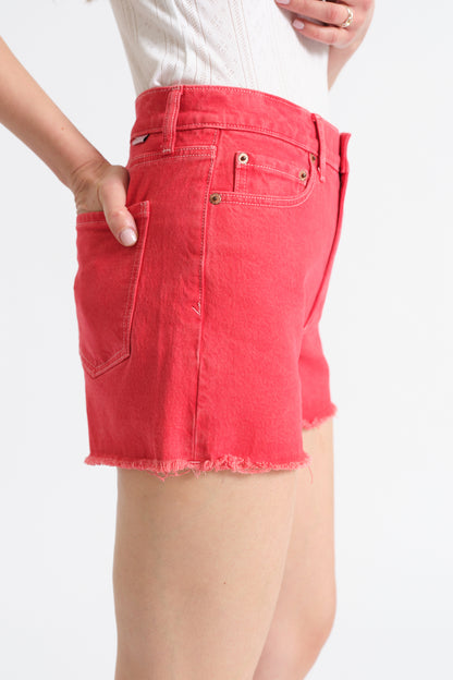 Troublemaker High Rise Short in Chili Pepper