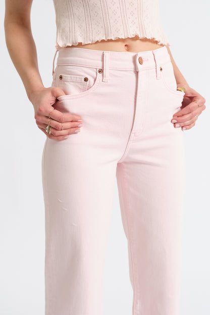 Pleaser High Rise Wide Ankle in Think Pink