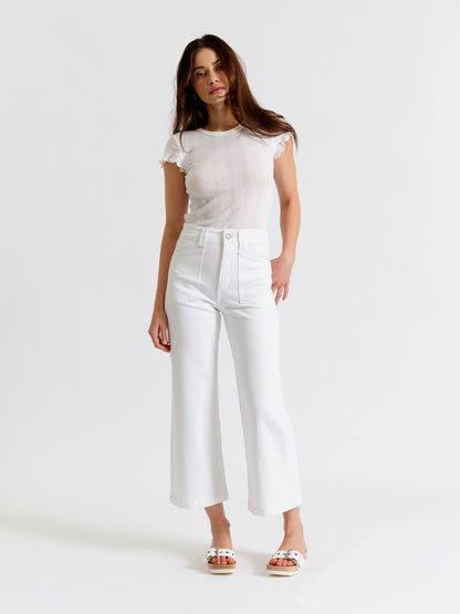 Valley Girl Wide Leg Ankle in Lamb