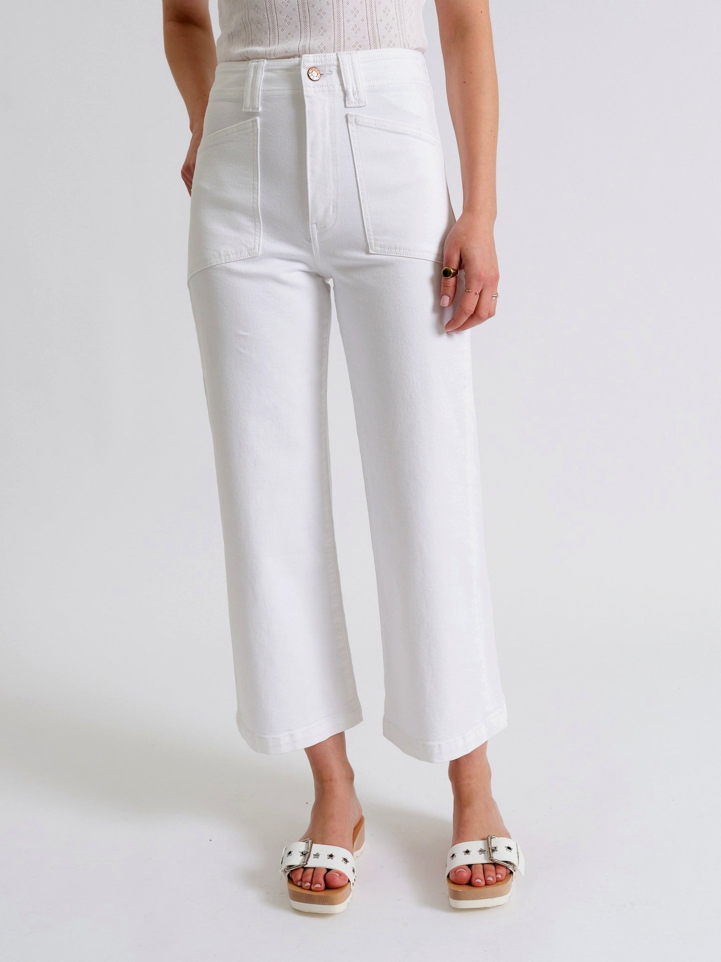 Valley Girl Wide Leg Ankle in Lamb