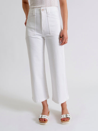 Valley Girl Wide Leg Ankle in Lamb