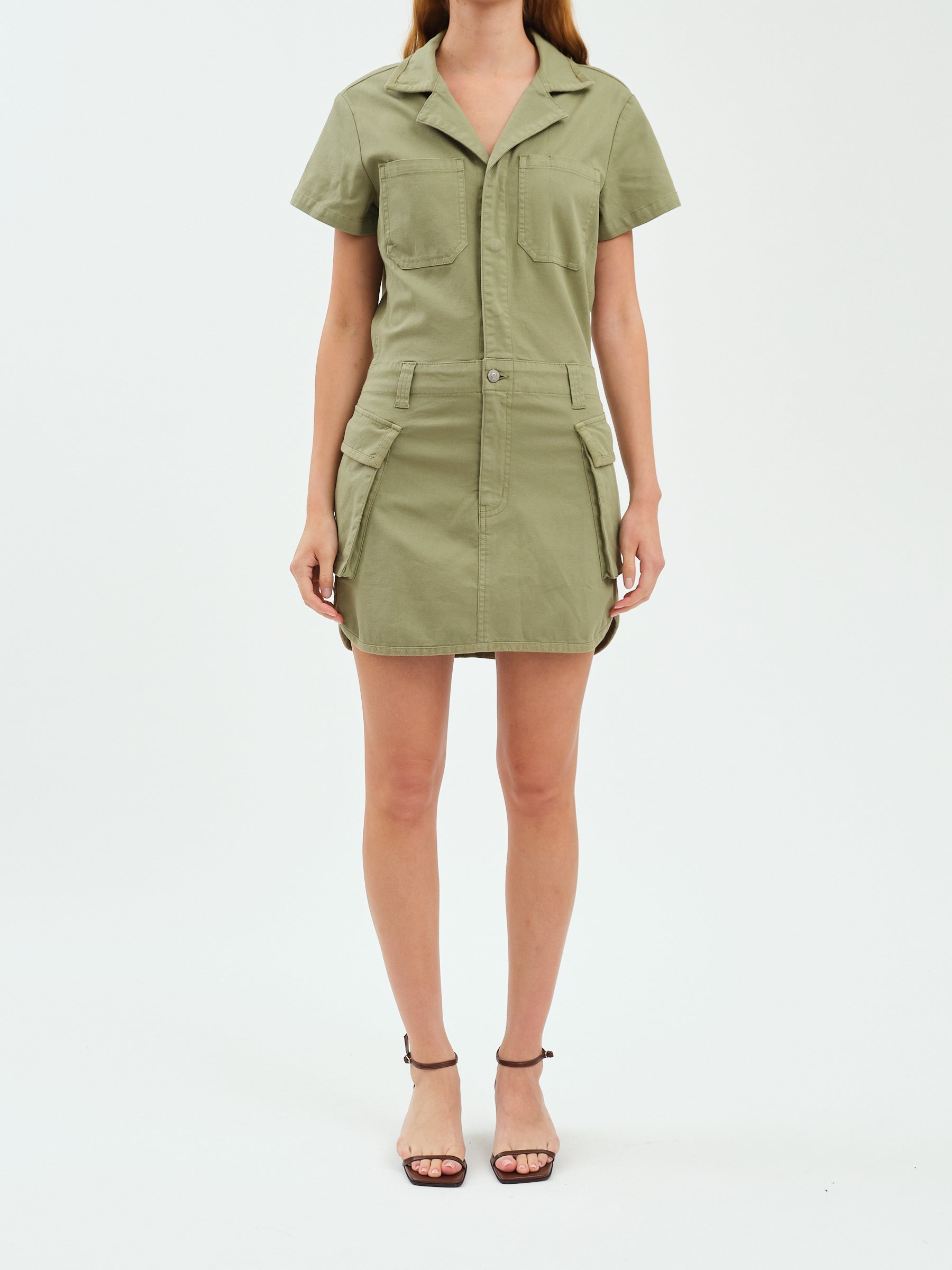 denim utility dress DAZE Fleet Cargo Minidress in Orchard at Nordstrom, Size Large Mermaid Long sleeve bridesmaid Color:White&Wine Red Meet the casually elevated A-line