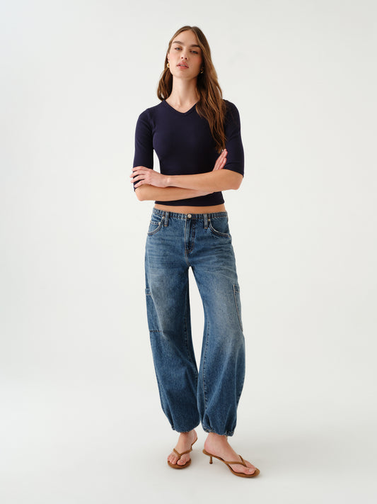 Mirage Mid Rise Cargo Harem in Snap