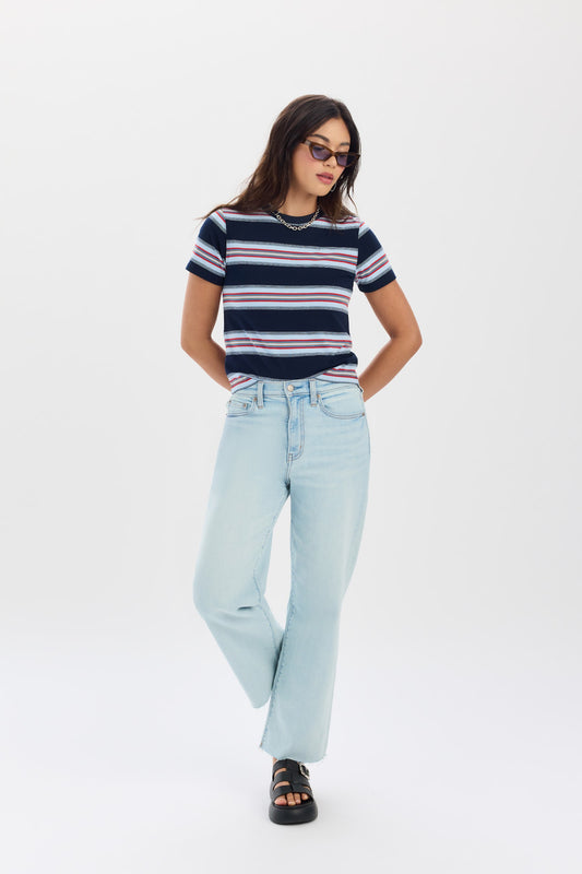 Pleaser High Rise Wide Ankle in Detour