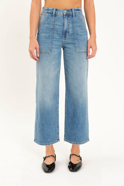 DAZE Eco pleasant shops high rise wide angle denim