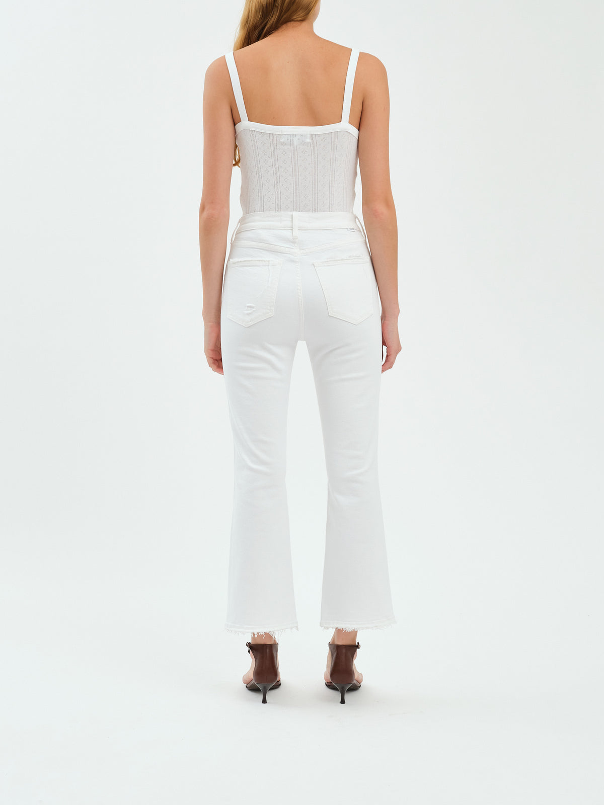 Shy Girl Crop Flare in Marshmallow Vintage