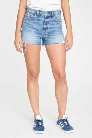Troublemaker High Rise Short in Loyalty Distressed
