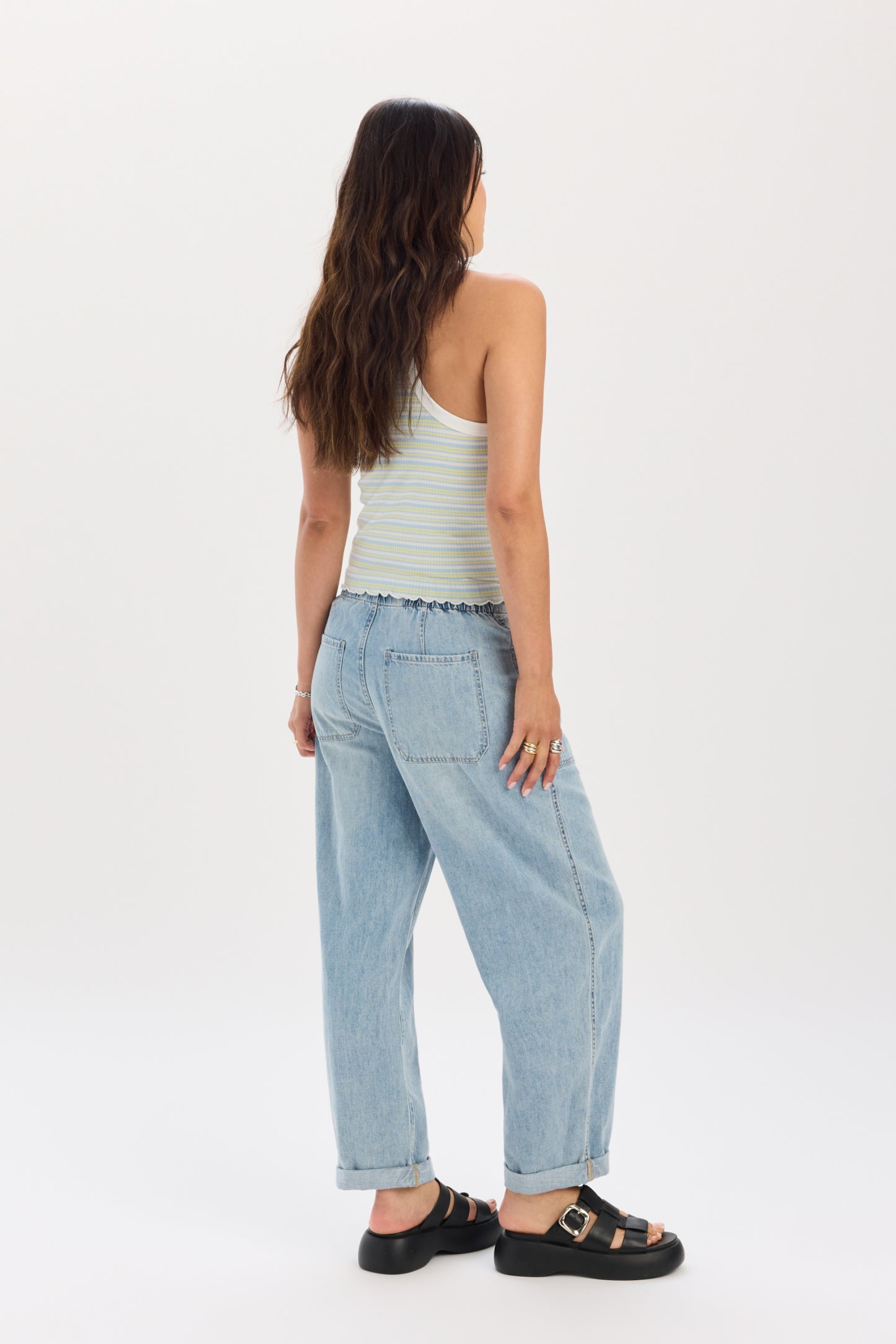 Villa Drawstring Barrel Leg in Wild Card
