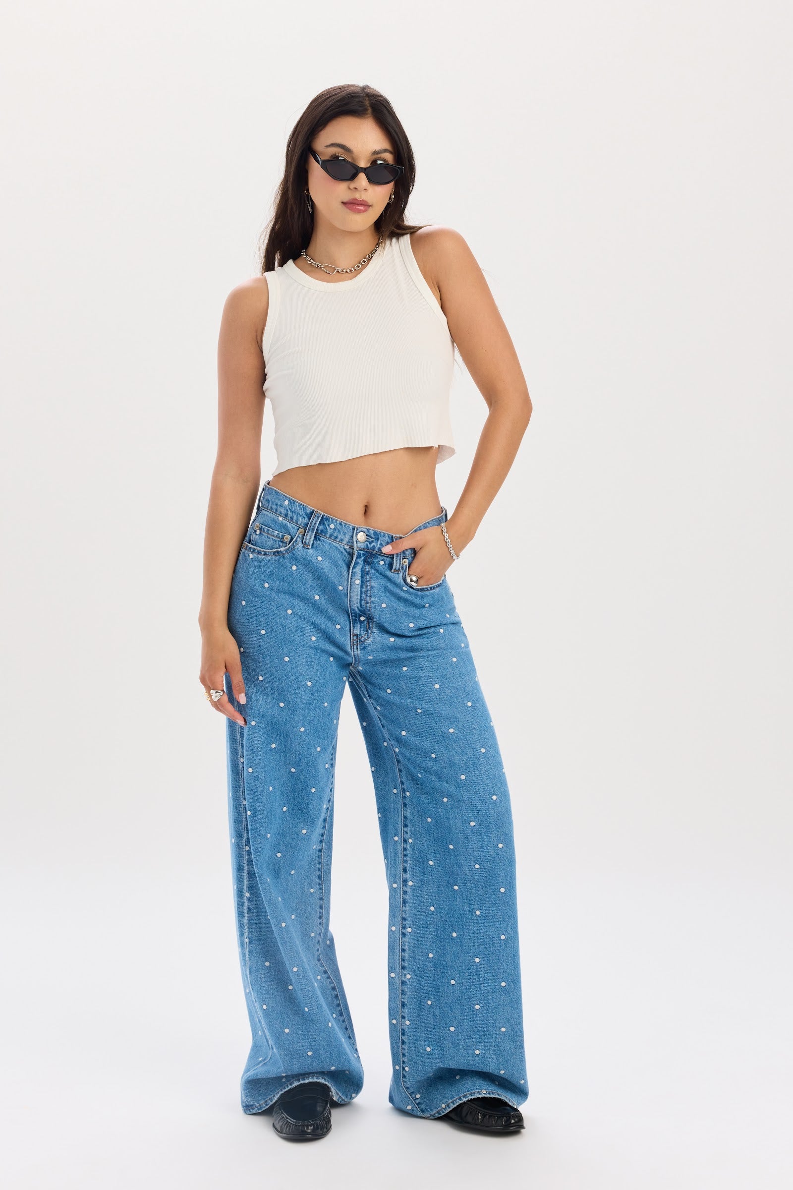 The Wanderer Mid Rise Palazzo in Full Circle – Daze Denim