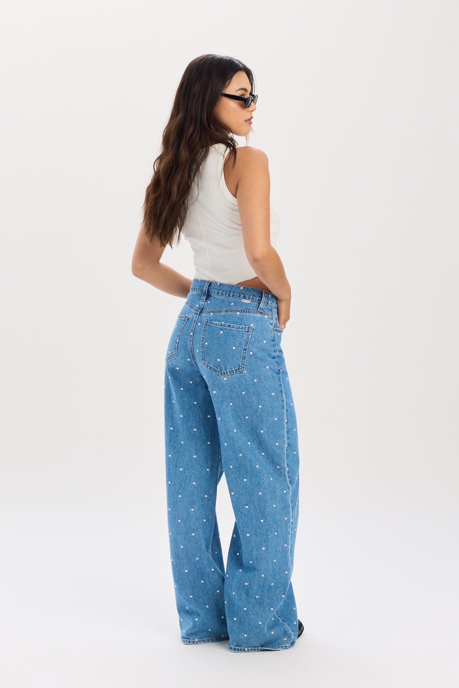The Wanderer Mid Rise Palazzo in Full Circle – Daze Denim