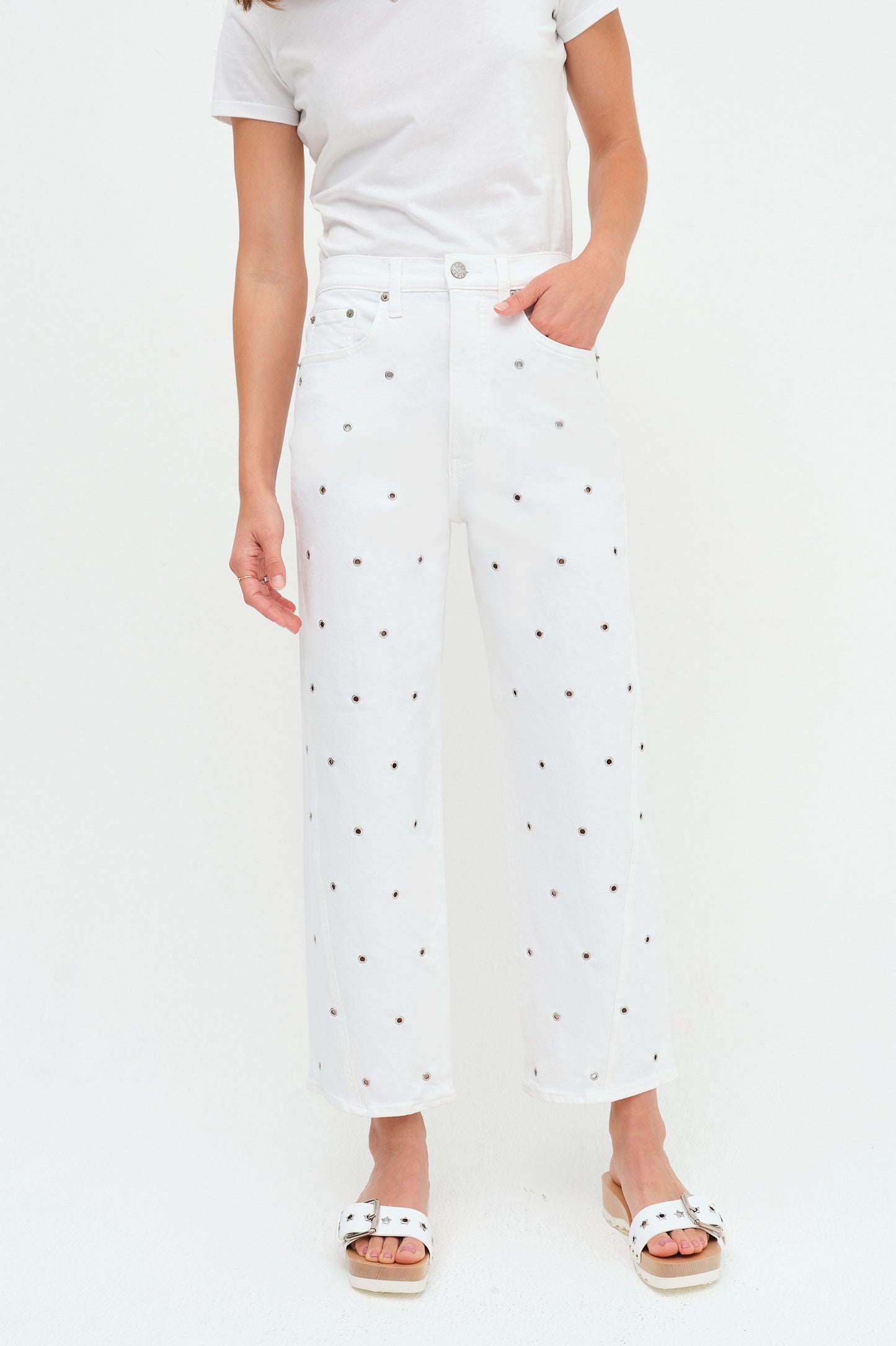 Westward High Rise Barrel Leg in Lamb