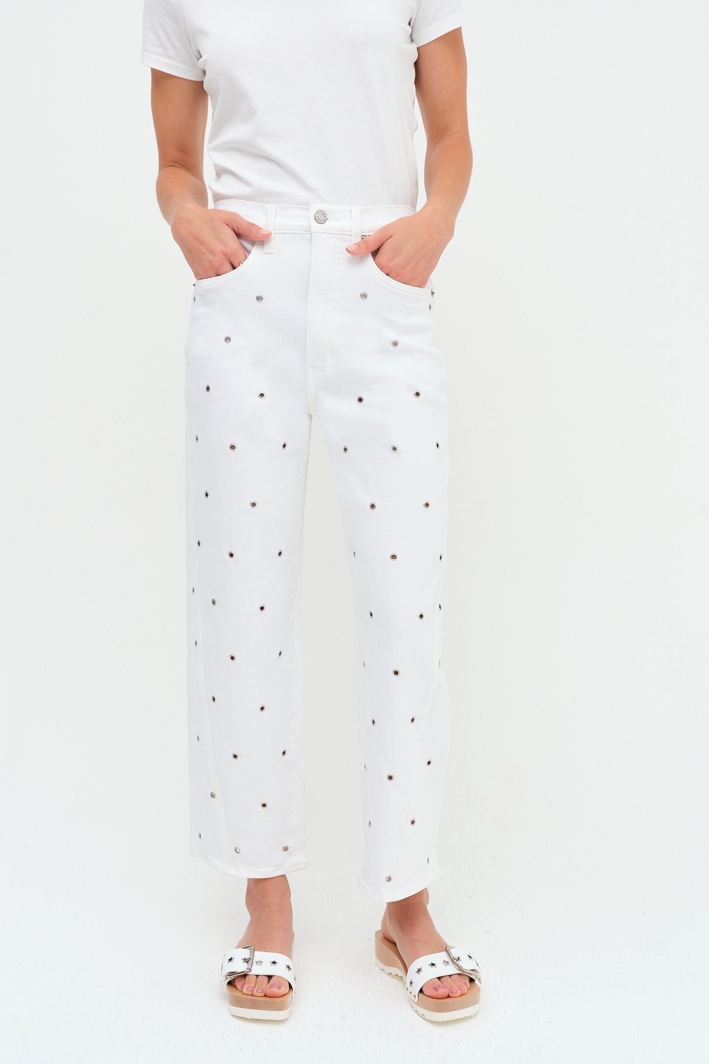 Westward High Rise Barrel Leg in Lamb