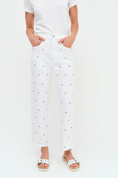 Westward High Rise Barrel Leg in Lamb