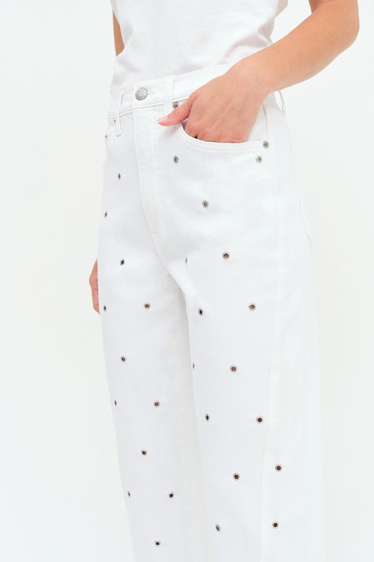 Westward High Rise Barrel Leg in Lamb