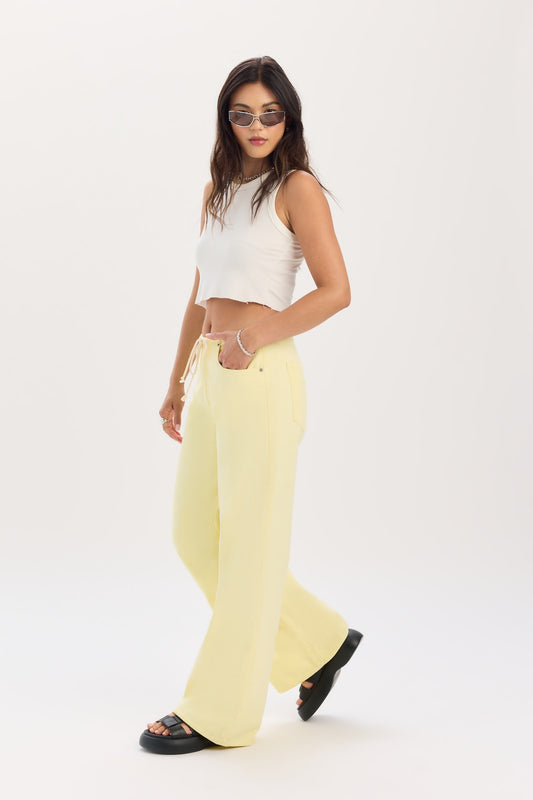 Madison Mid Rise Wide Leg in Sunny