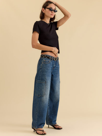 Mirage Mid Rise Cargo Harem in Snap
